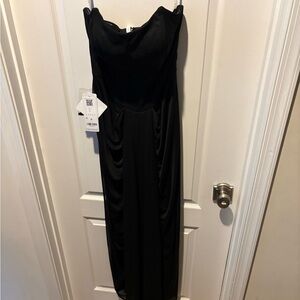 Azazie Black Strapless Dress